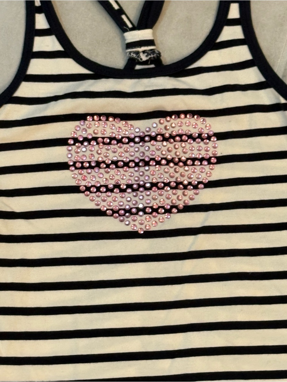 NWOT Blu by Blu Sz 12 Navy White Tank & Maxi Sheer Pink Overlay - Picture 2 of 8
